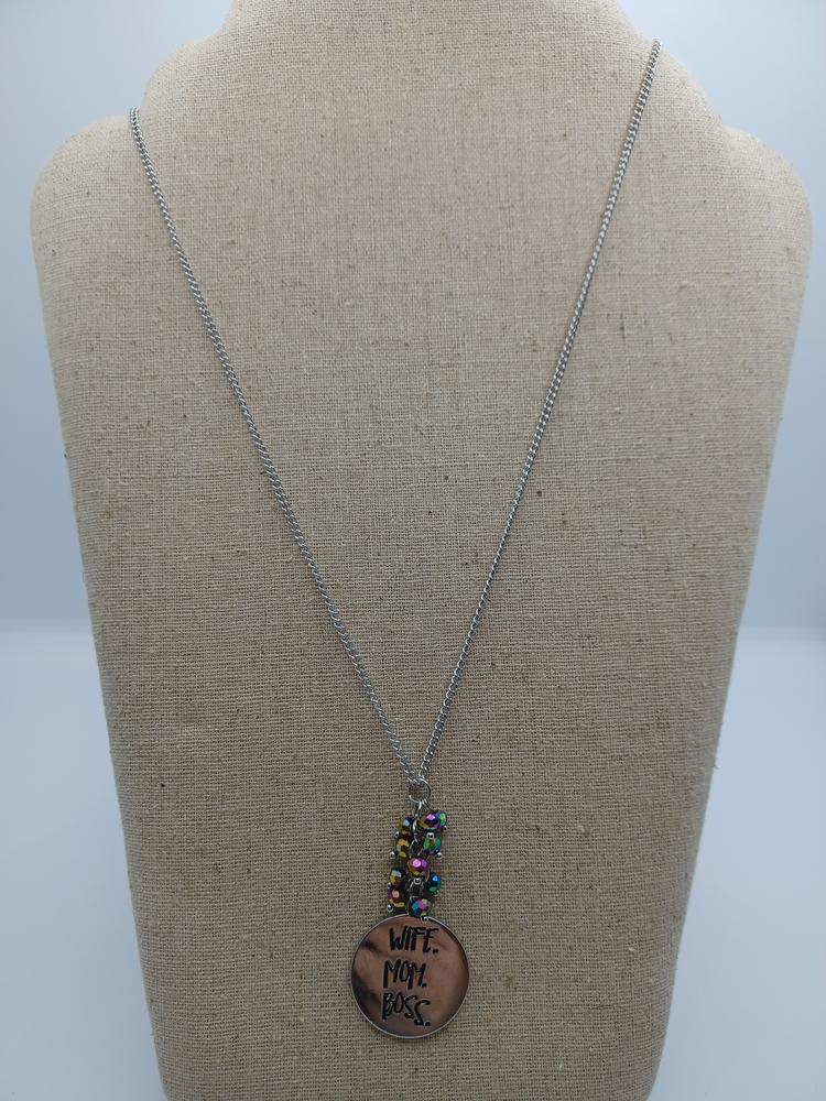 Wife Mom Boss Necklace