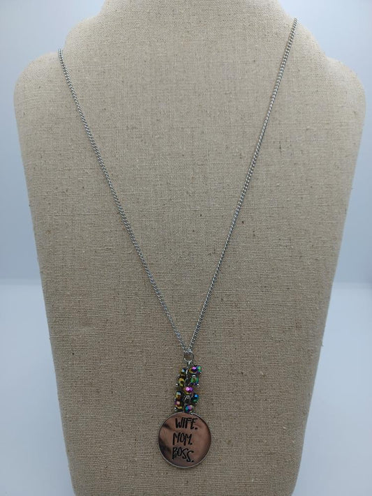 Wife Mom Boss Necklace