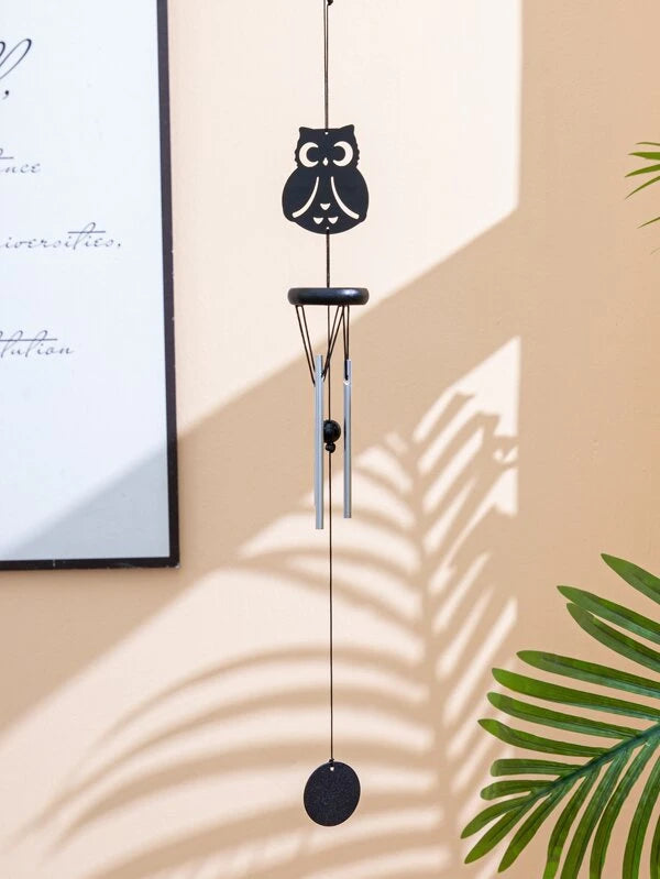 Black Owl Wind Chime