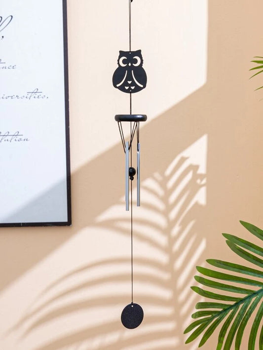 Black Owl Wind Chime