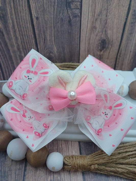 Pink Bunny Rabbit Hair Accessory