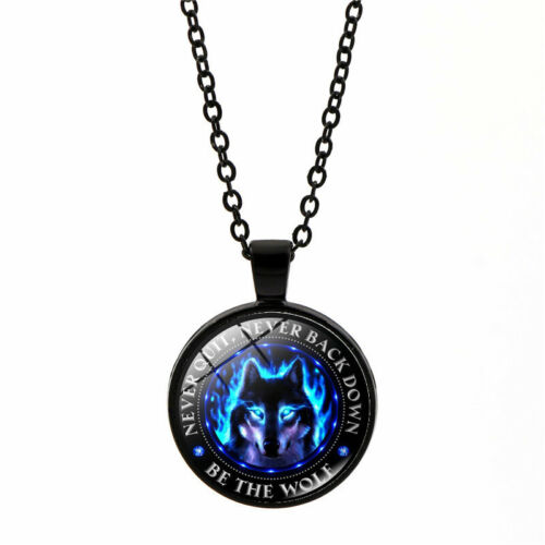 Wolf "Never Back Down" Necklace