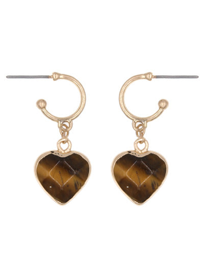 Heart Shaped Hoop Earrings