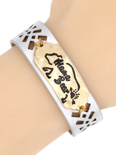 Mama Bear Silver Bracelet