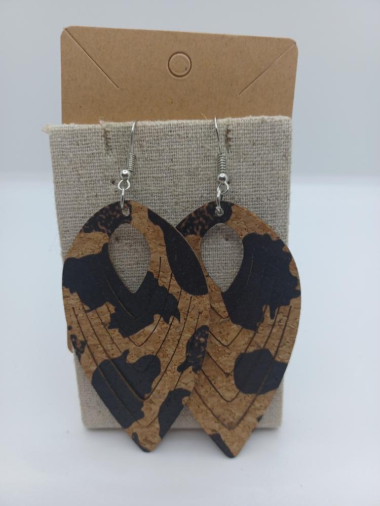 Cork Animal Print Earrings