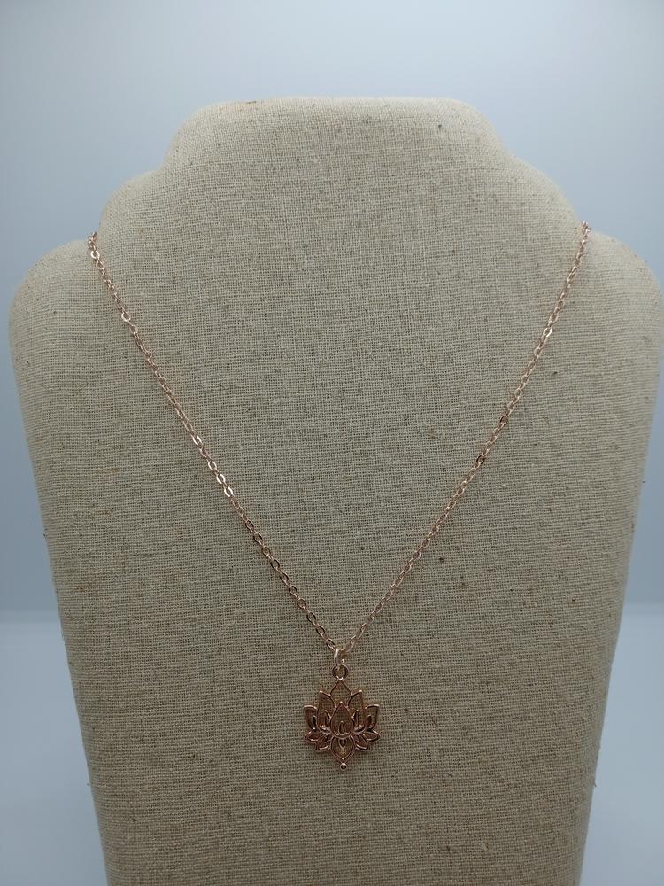 Rose Gold Lotus Necklace