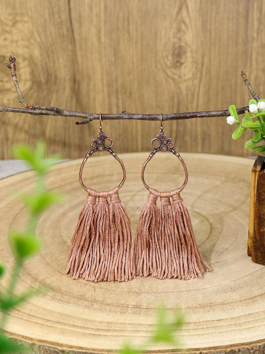 Brown Tassel Earrings