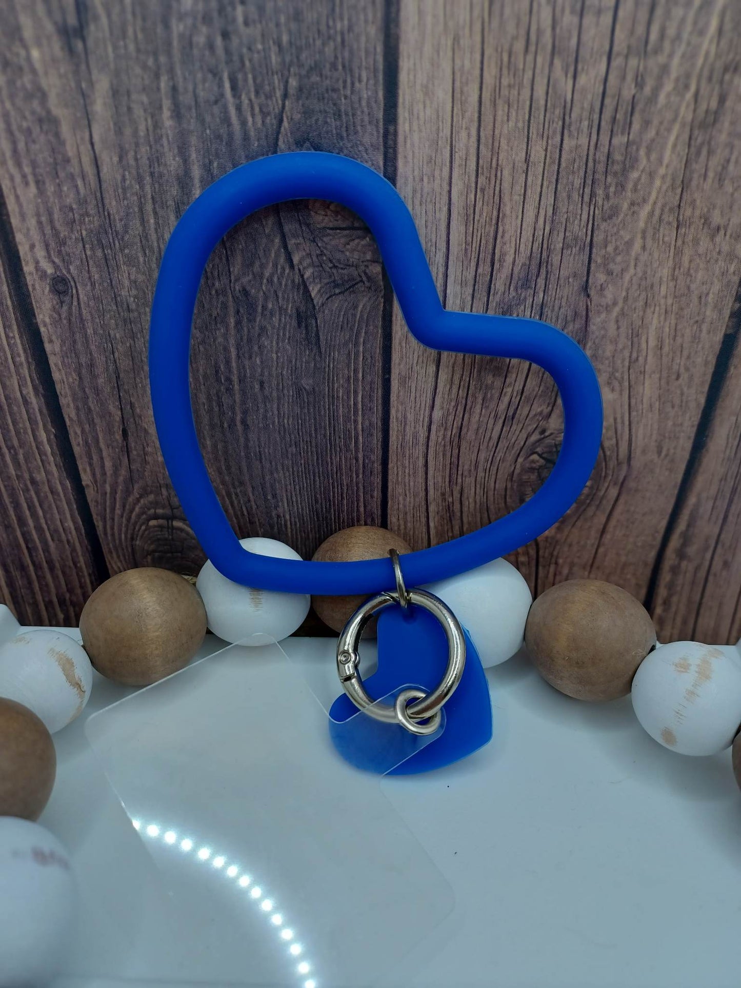 Blue Heart Phone Accessory Wristlet