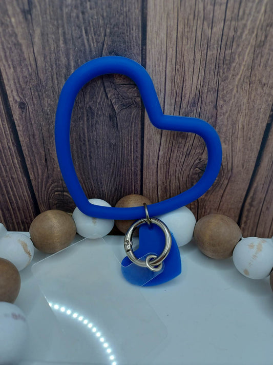 Blue Heart Phone Accessory Wristlet