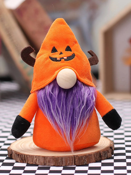 Jack O' Lantern Gnome w/ Purple Beard