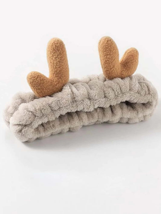 Reindeer Antler Plush Spa Headband
