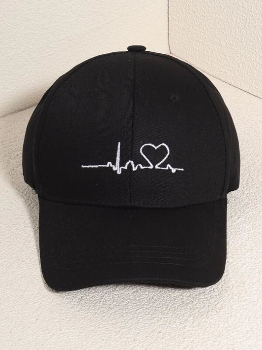 Black Heartbeat Hat