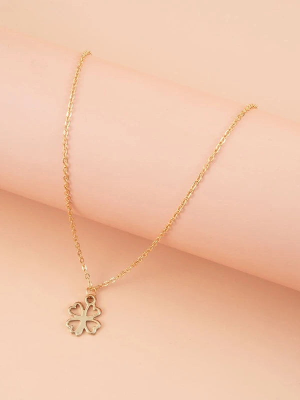 Gold Four Leaf Clover Necklace