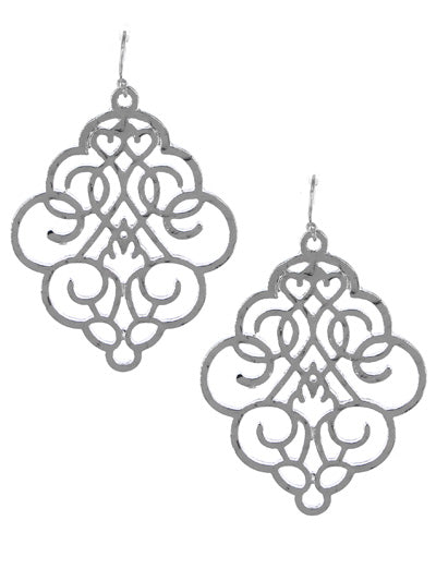 Silver Whimsical Design Earrings