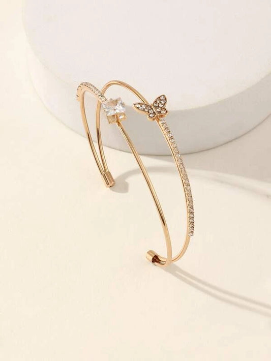Gold Butterfly Cuff Bracelet