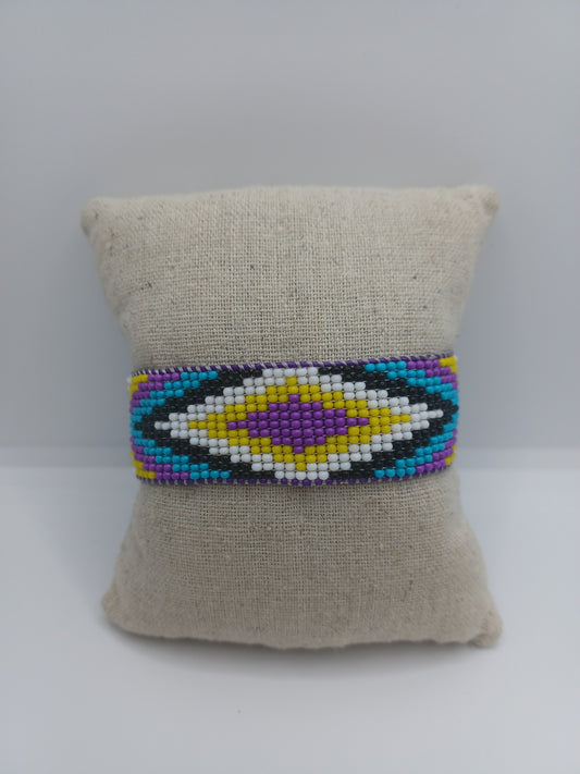 Purple Seabead Pull Style Bracelet