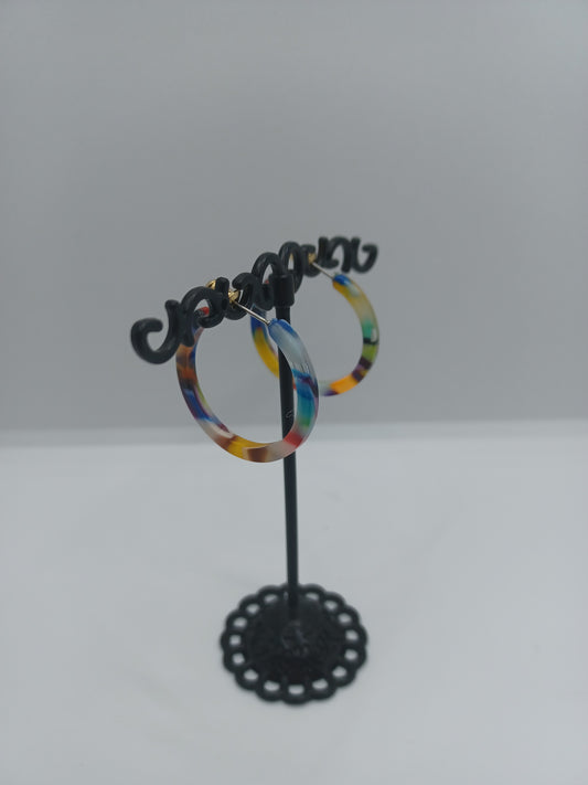 Acrylic Hoop Earrings