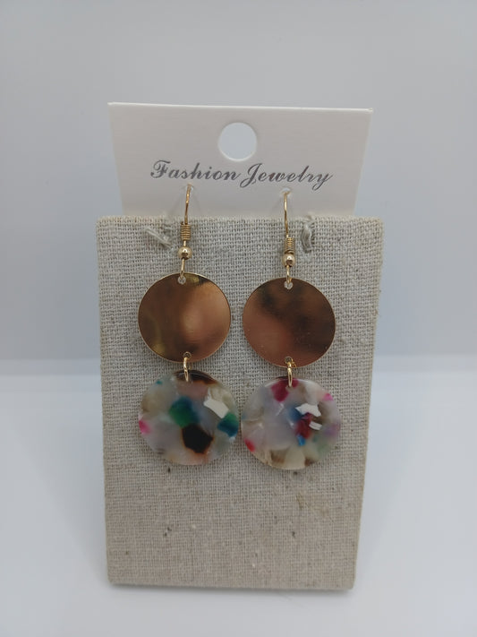 Gold and Acrylic Earrings