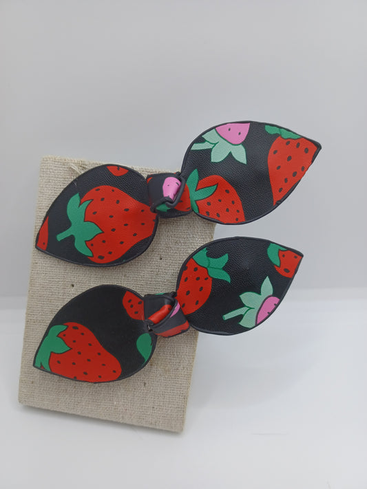 Strawberry Hair Clip Set