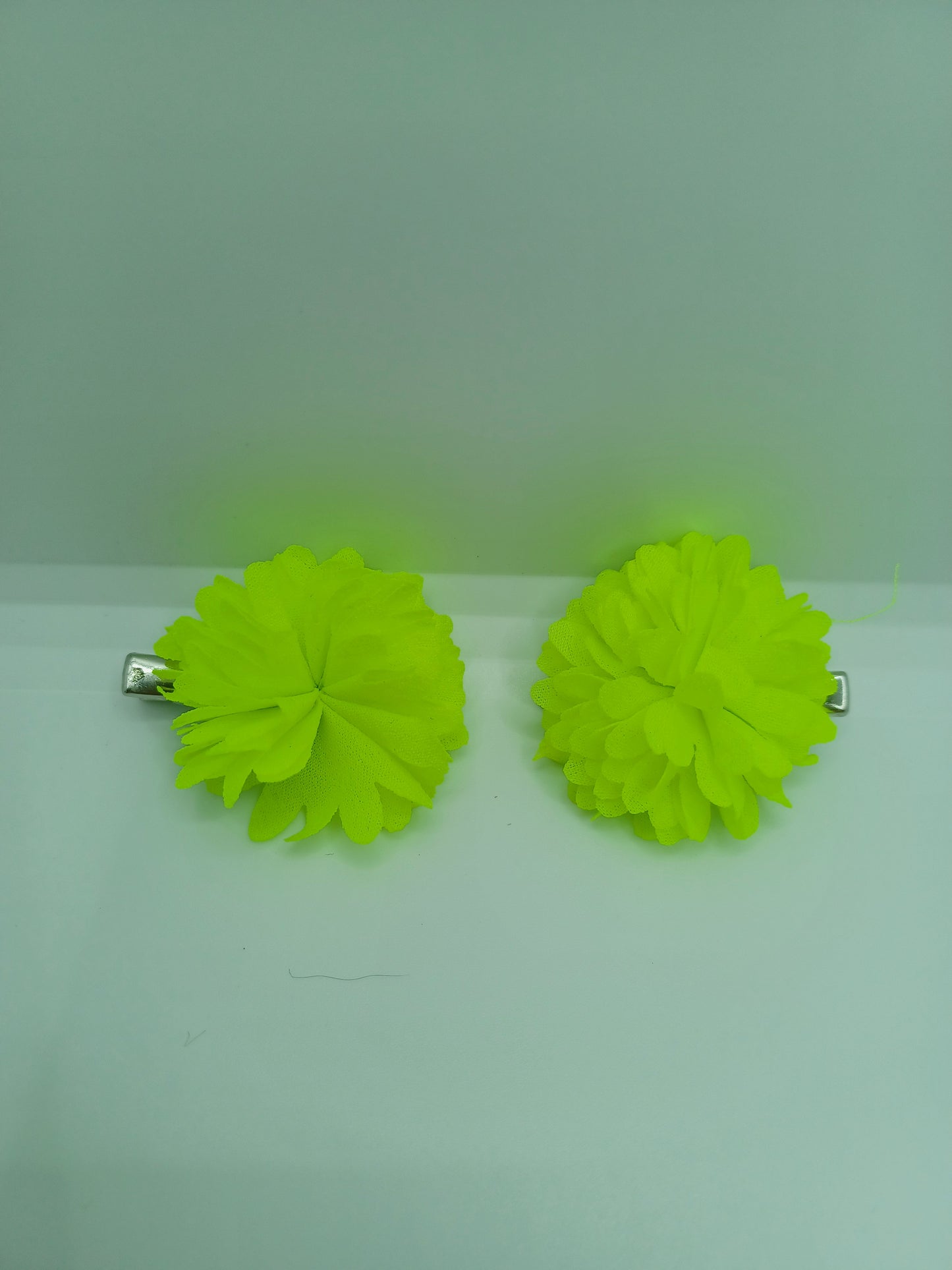 Neon Yellow Hair Clip Set