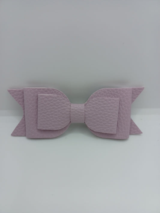 Lavender Leather Style Hair Clip