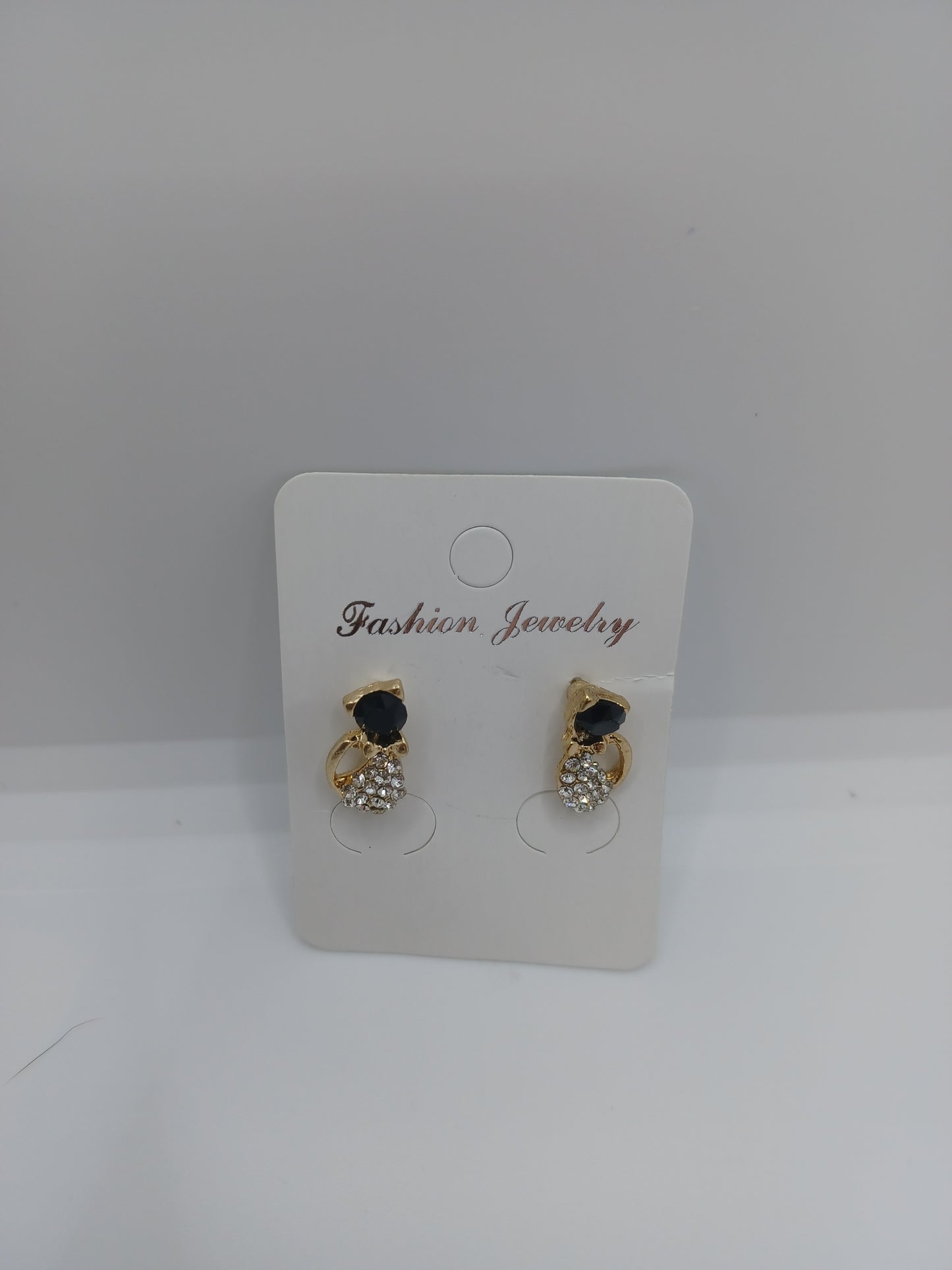 Cat Rhinestone Earrings