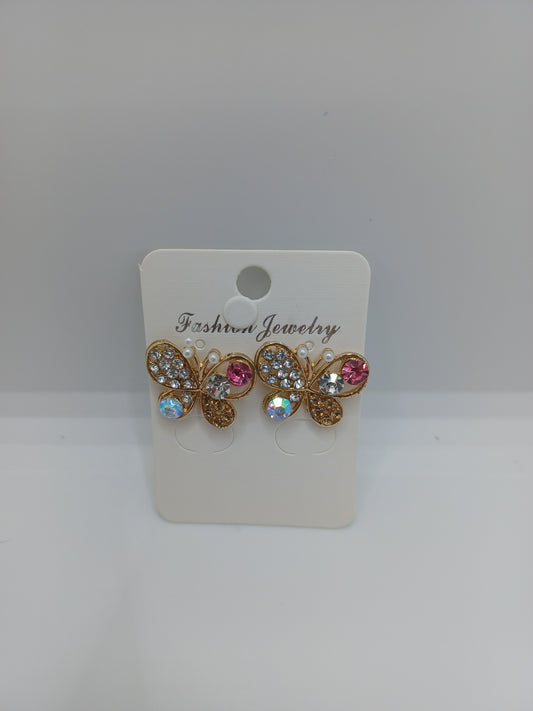 Butterfly Rhinestone Earrings