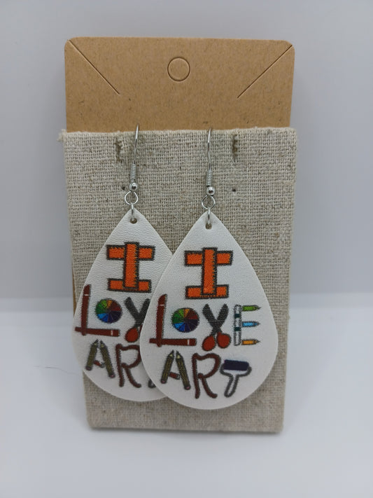 I love Art Teacher Earrings