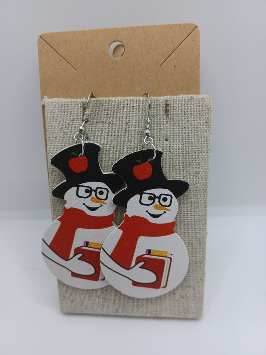 Snowman Teacher Earrings