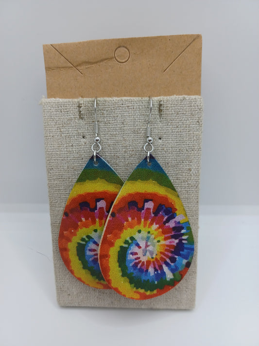Tye Dye Teardrop Earrings