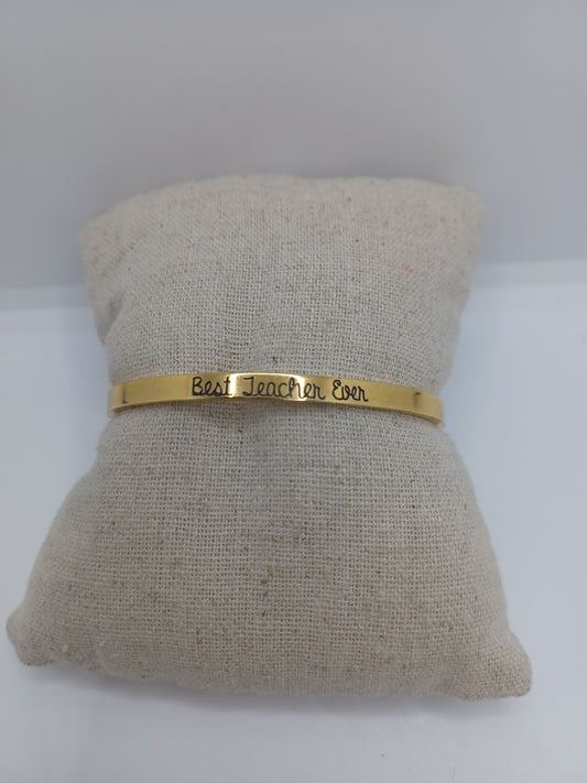 Best Teacher Ever Cuff Bracelet