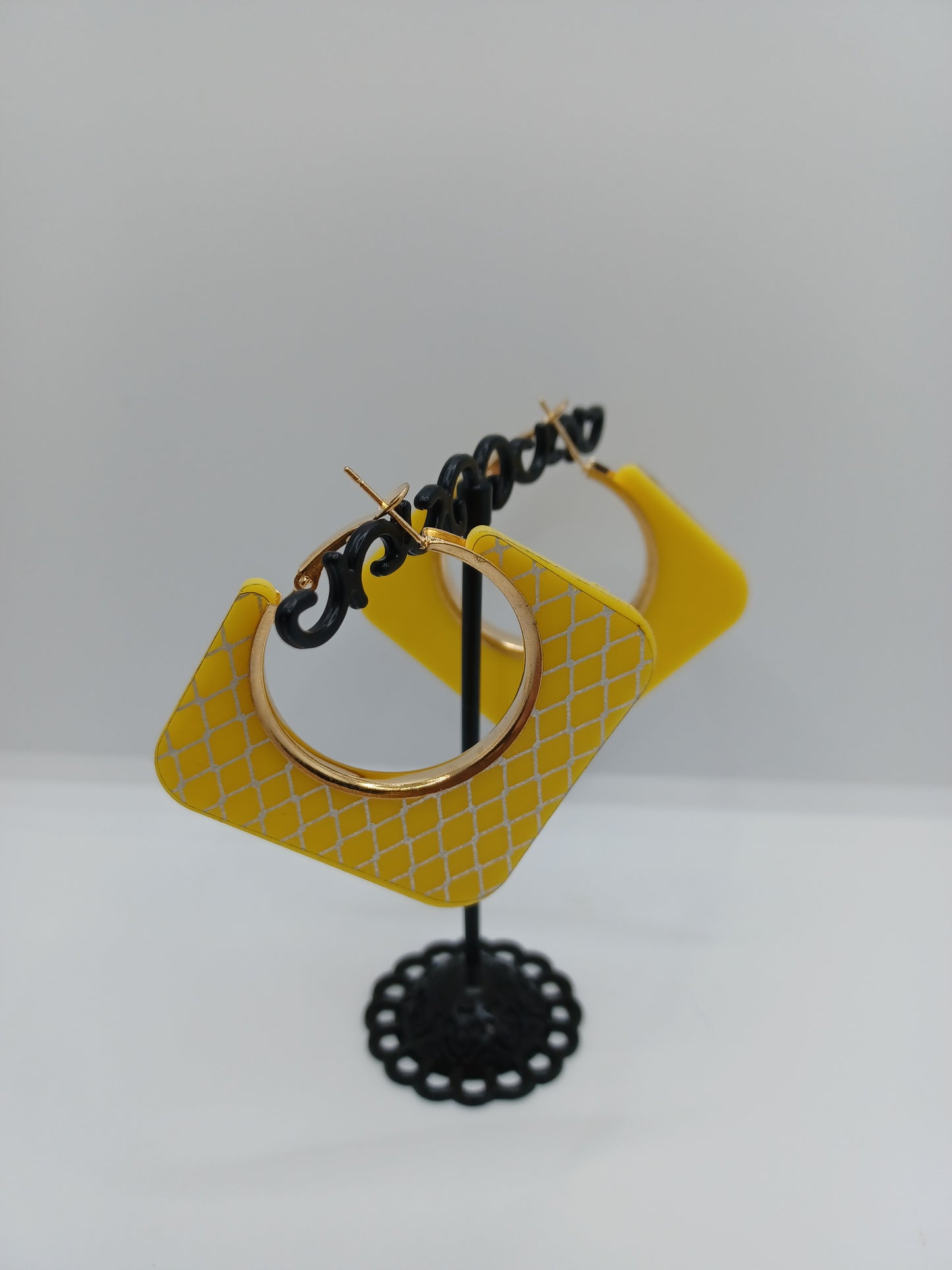 Square Acrylic Hoop Earrings