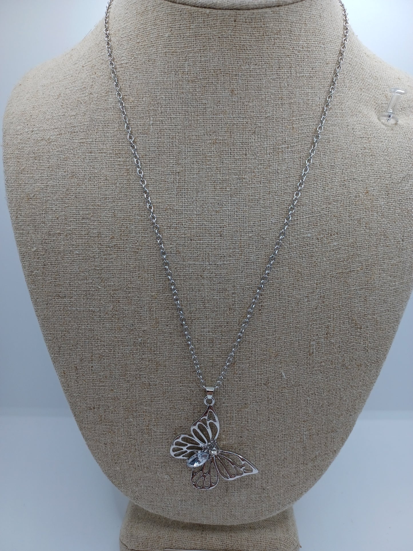 Silver Butterfly Necklace