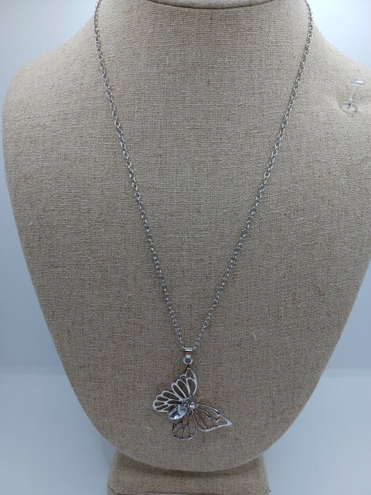 Silver Butterfly Necklace