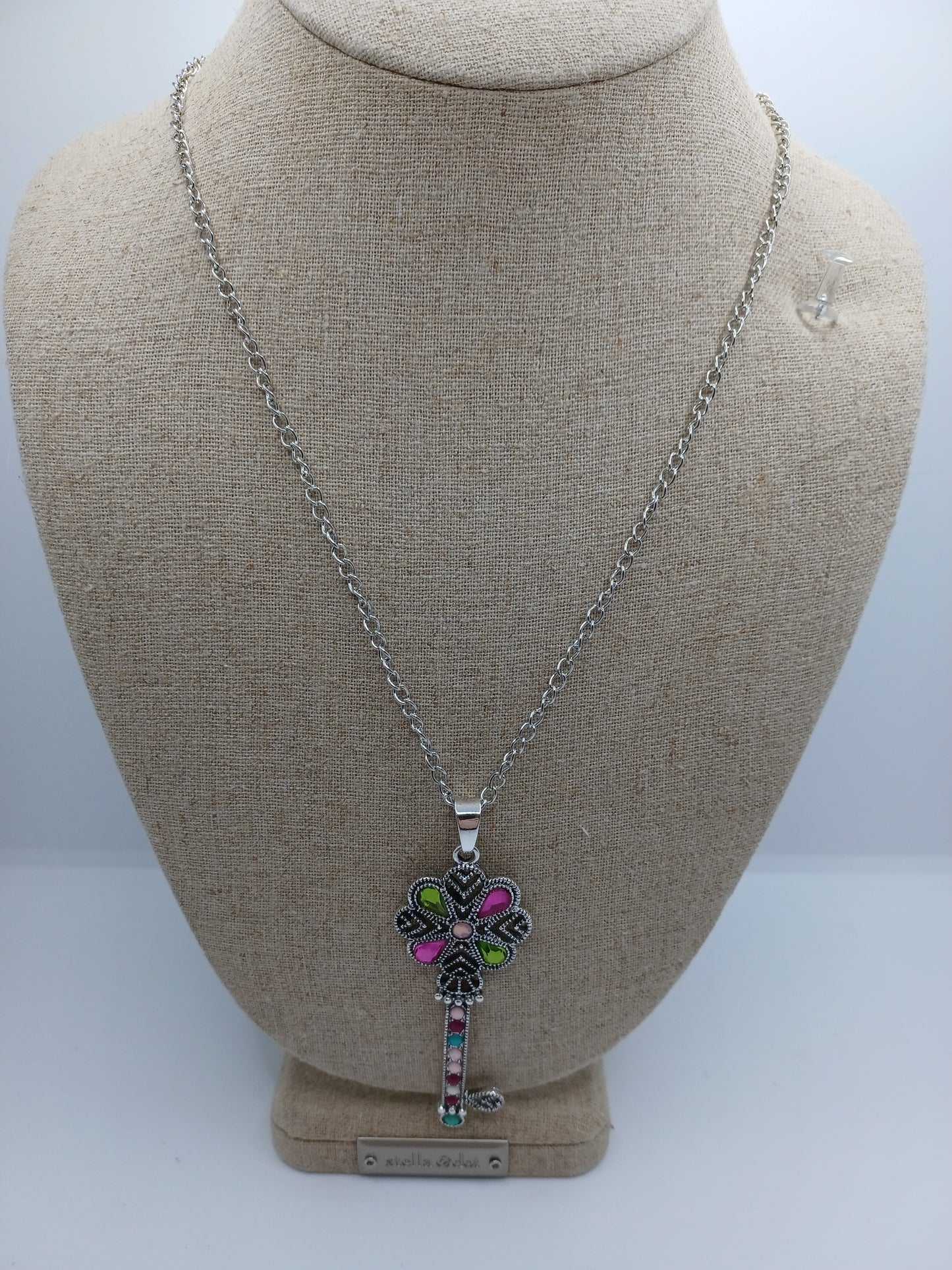 Multicolored Key Necklace