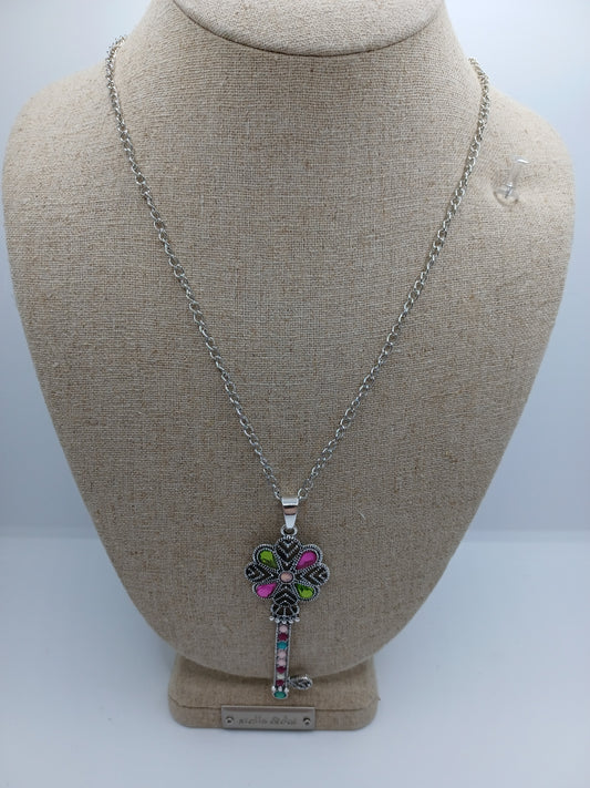 Multicolored Key Necklace