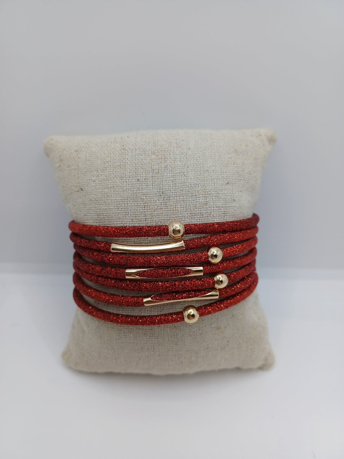 Red Glitter Style Bracelet