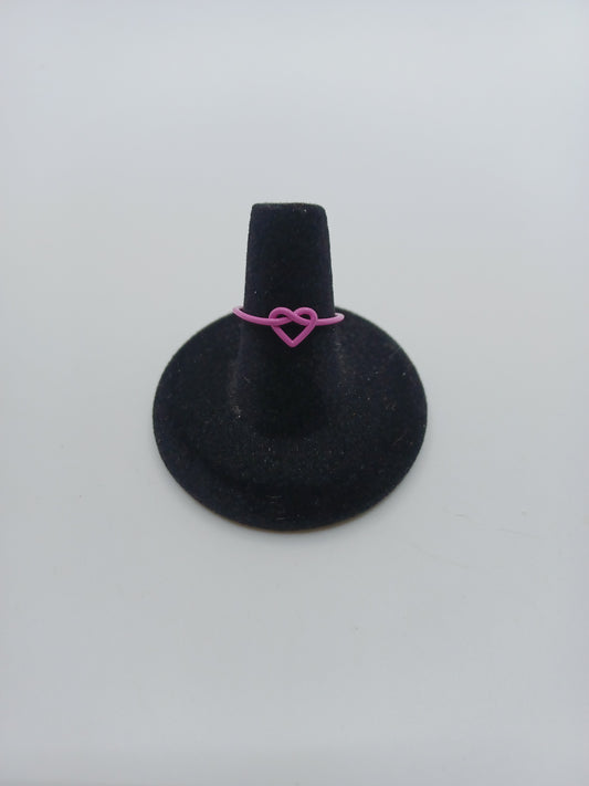 Pink Twisted Heart Ring