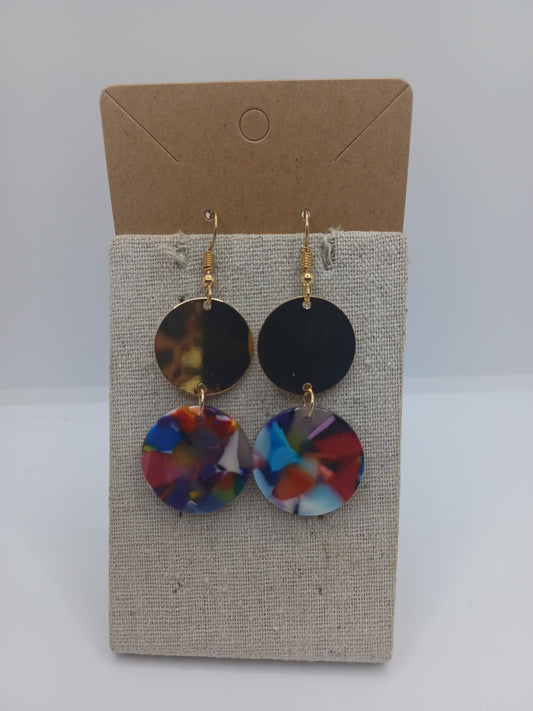 Multicolored Acrylic Earrings