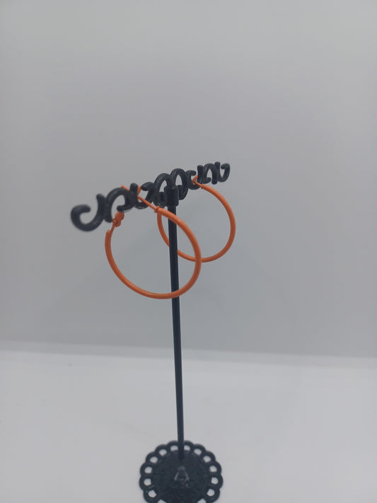 Orange Hoop Earrings