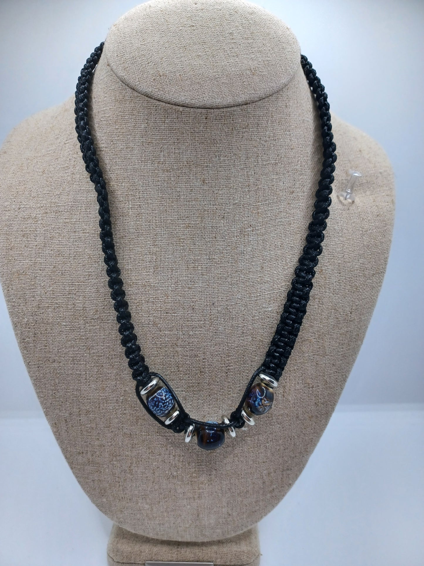Blue & Brown Beaded Urban Style Necklace