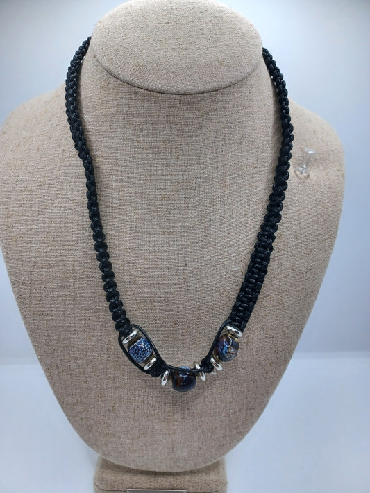 Blue & Brown Beaded Urban Style Necklace