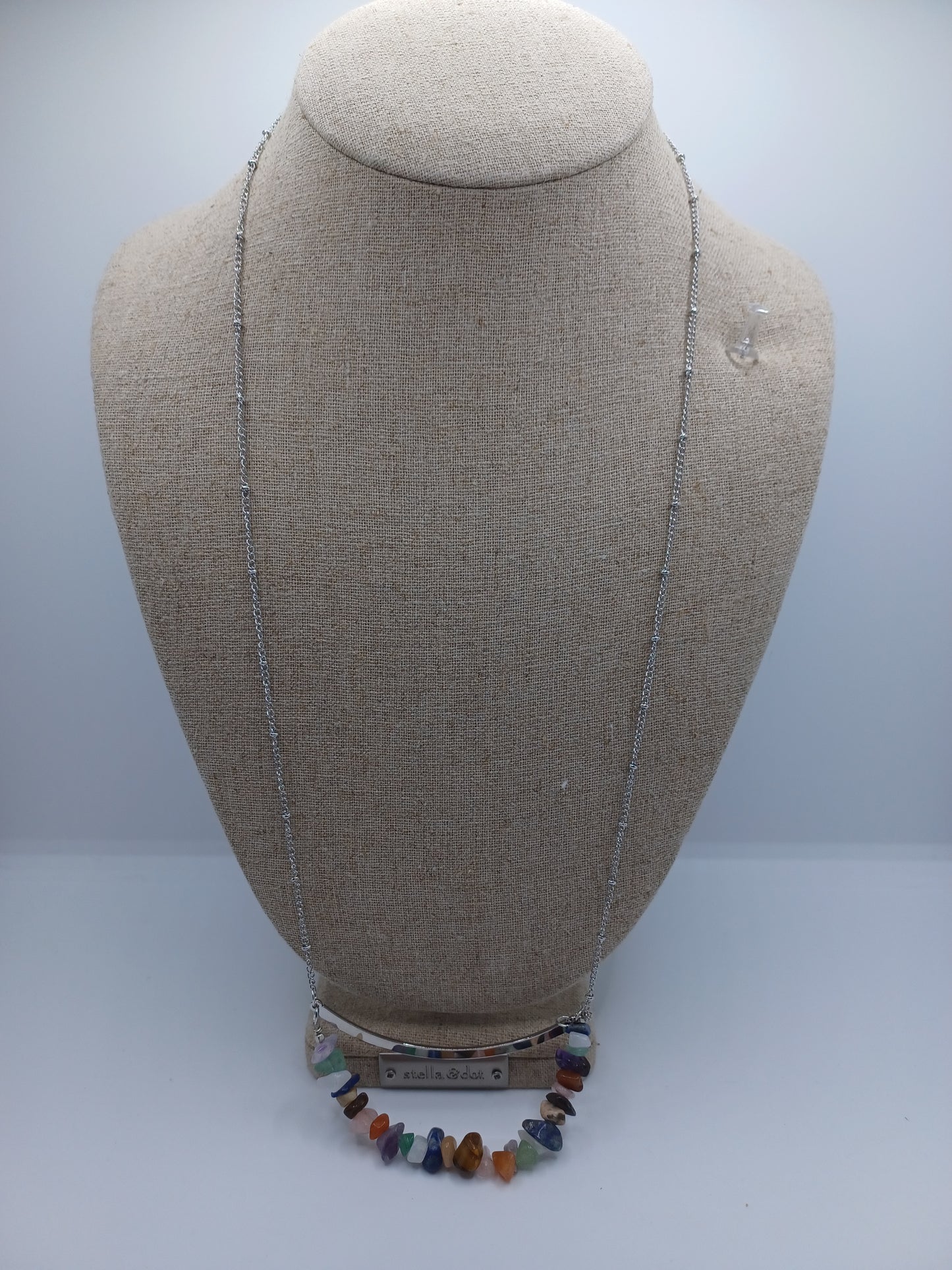 Multi Stone Cut Beaded Necklace