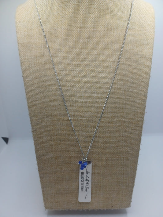 Blue "Land of the Free" Necklace