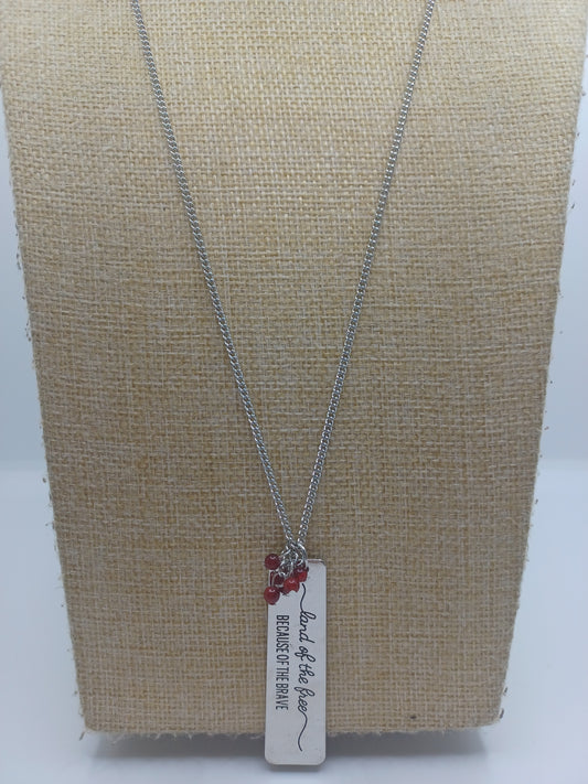 Red Land of the Free Necklace