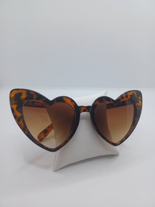 Tortoise Heart Shaped Sunglasses
