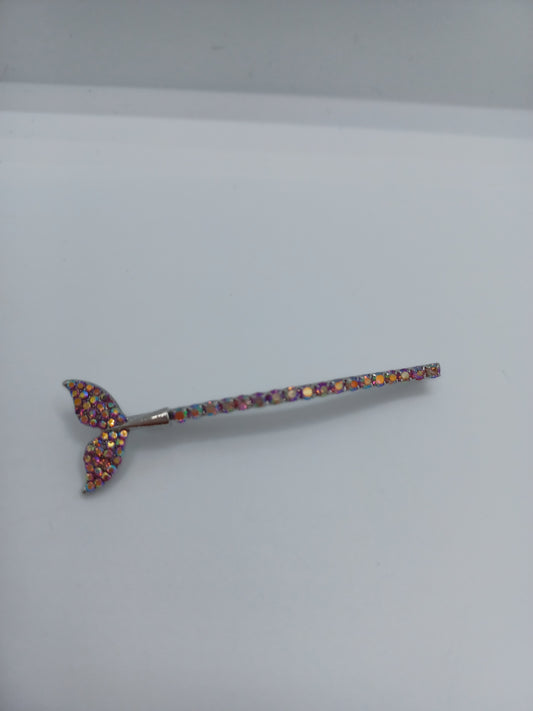 Mermaid Hair Pin w/ Mermaid Colored Rhinestones