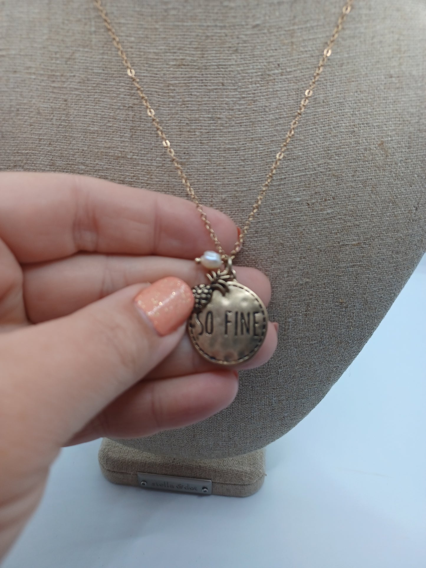 Gold So Fine Necklace w/ Pineapple Charm