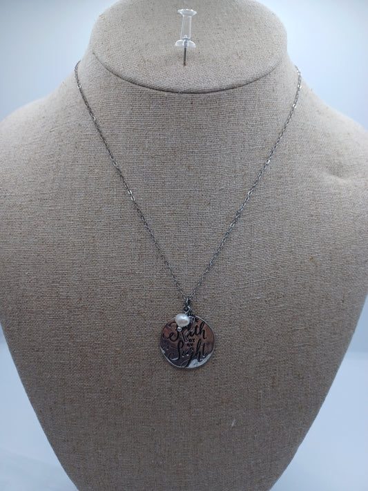 Silver Walk by Faith Not by Sight Necklace