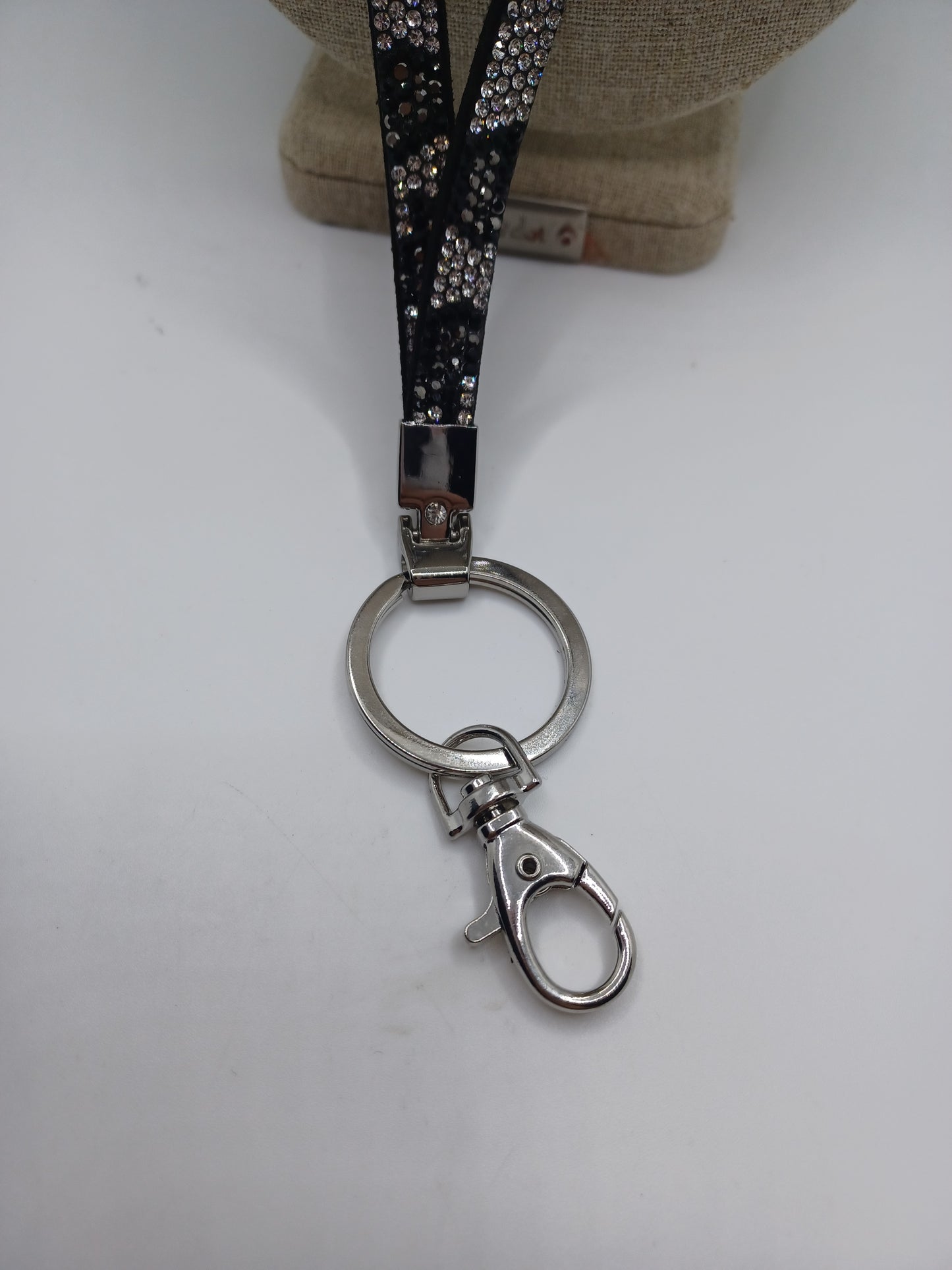 Zebra Rhinestone Lanyard Style Necklace